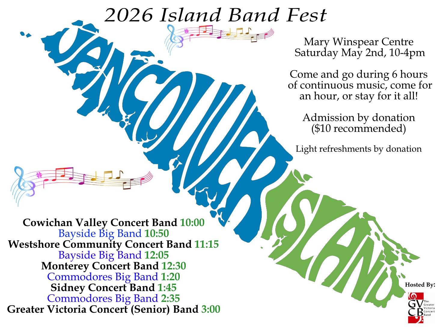poster for Island Band Fest 2026